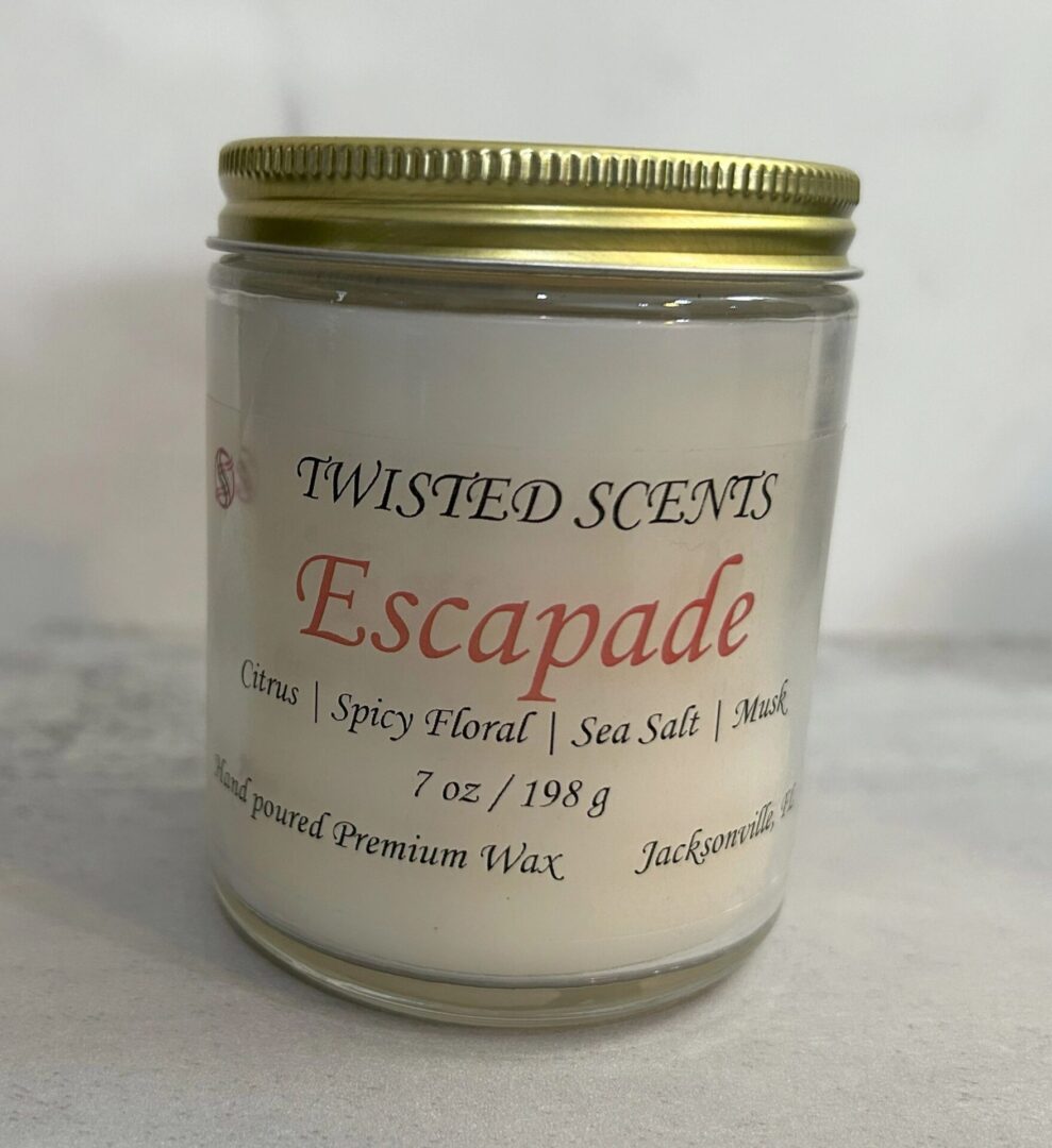 Citrus and floral scented candle