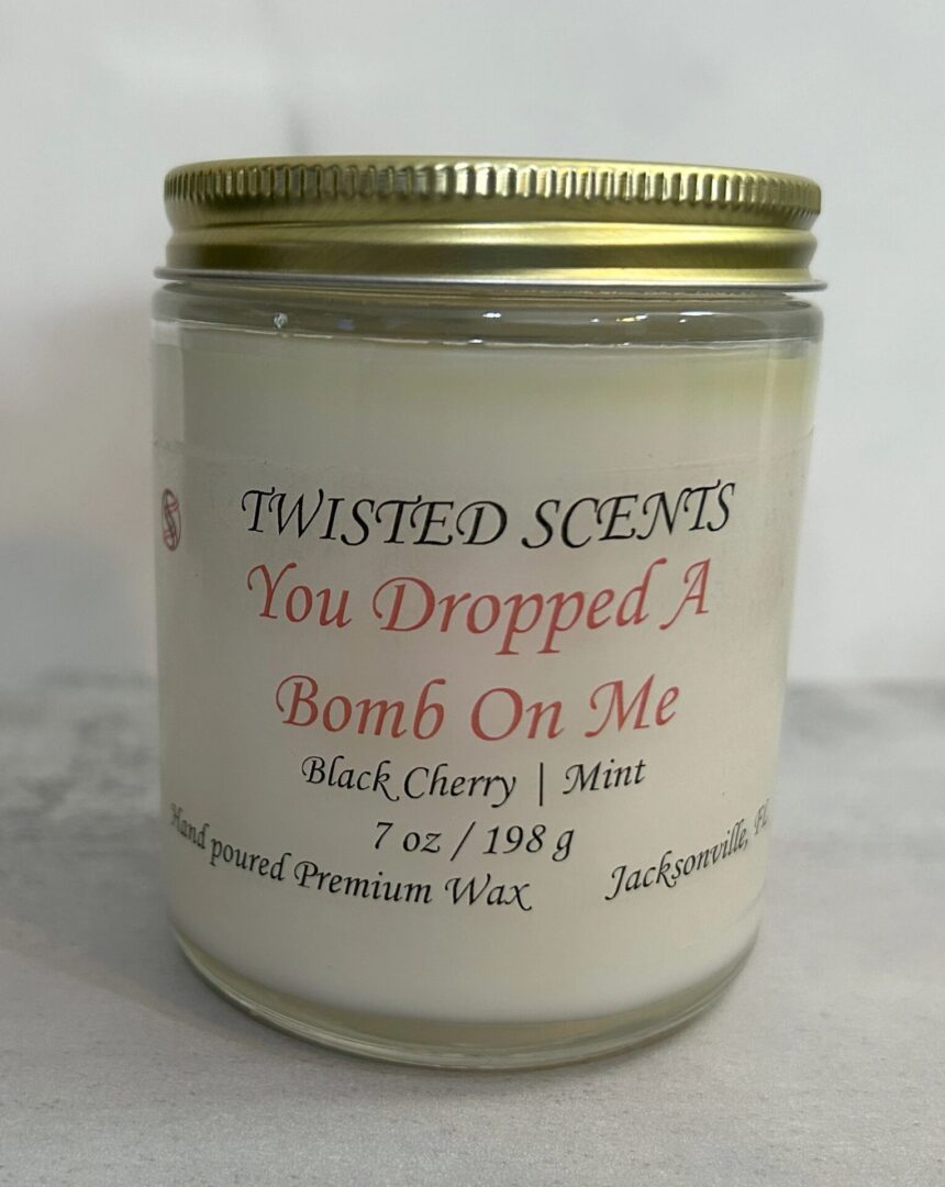 Twisted Scents candle label